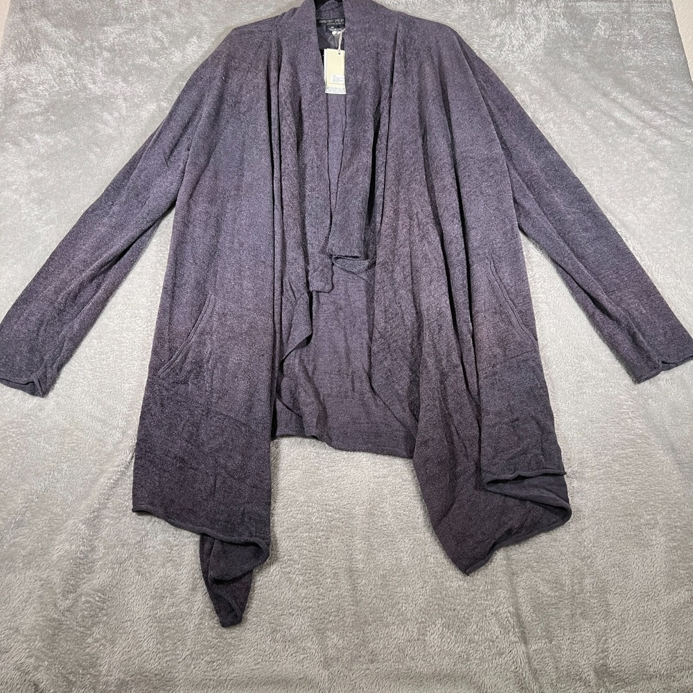 Barefoot Dreams‎ Cardigan Womens 2X Pacific Blue CozyChic Ultra Lite Hi/Lo Drape